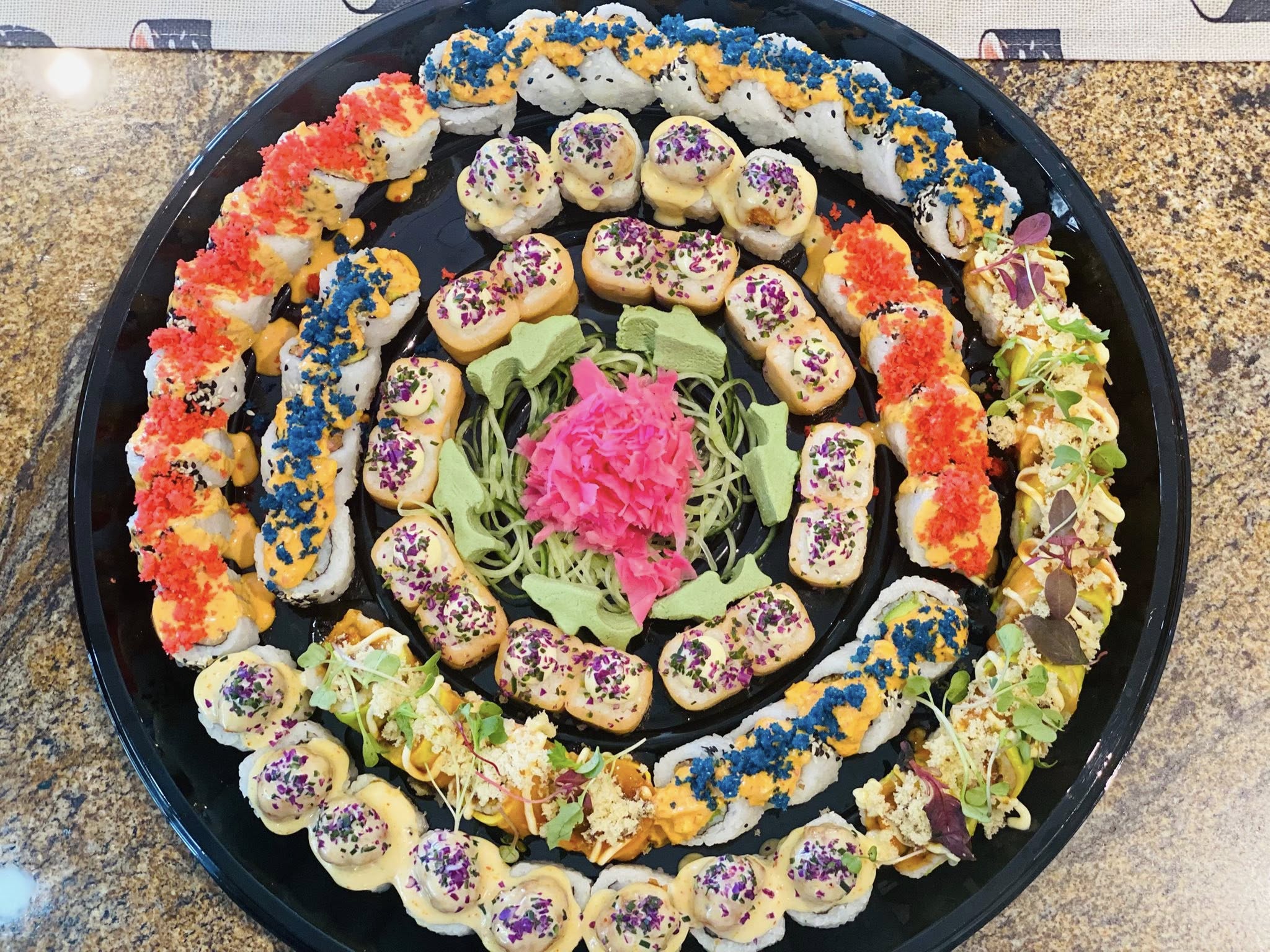 Fresh sushi platter
